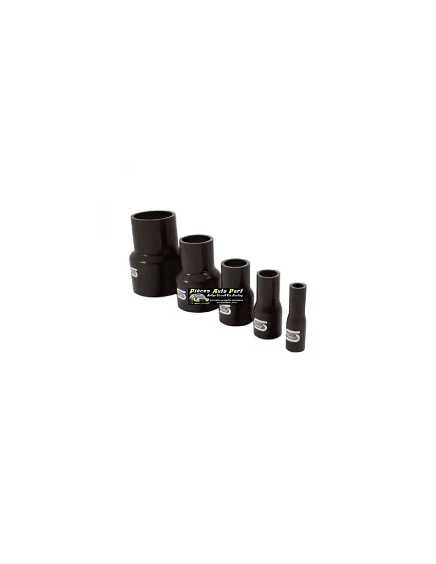 Durite Réducteur droit Silicone renforcé Noir Diamètre 35mm/25mm