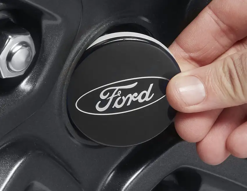 Originale Ford Enjoliveur de moyeu Noir brillant,avec logo Ford