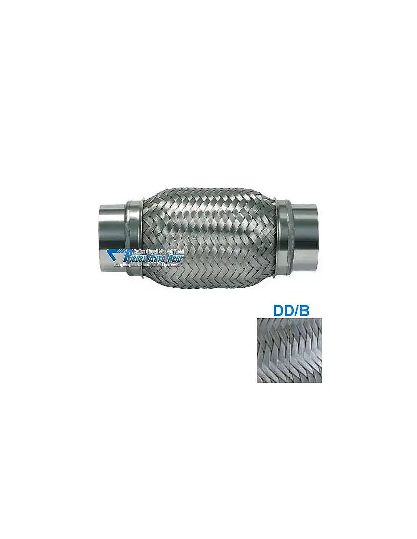 Flexible d'échappement double tresse inox Type DD/B Diamètre 76mm
