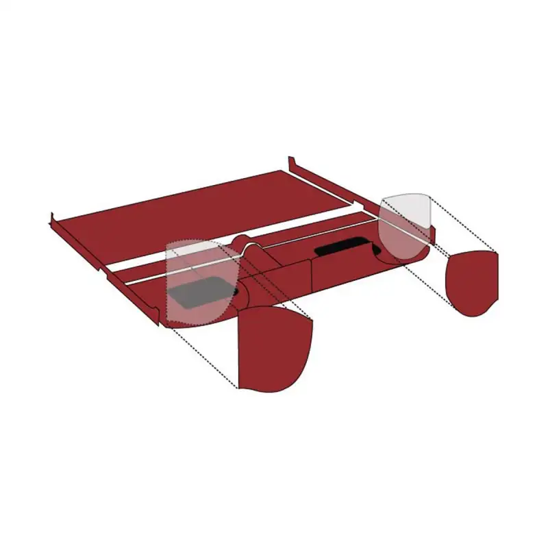 Kit moquette moulé 8 pièces Mini Van/Pick-up - Rouge