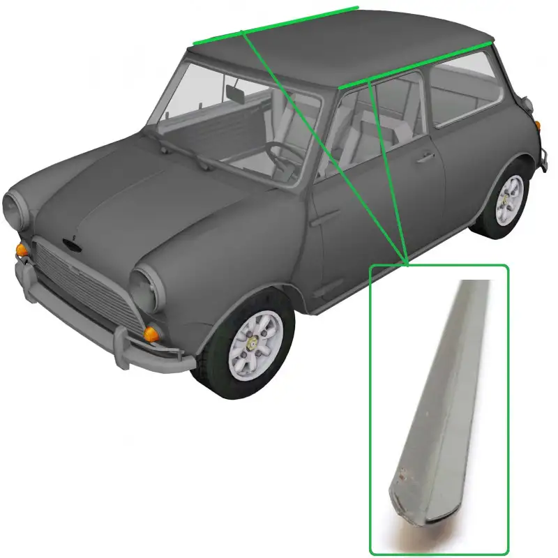 Lèvre de gouttière de pavillon - Austin Mini