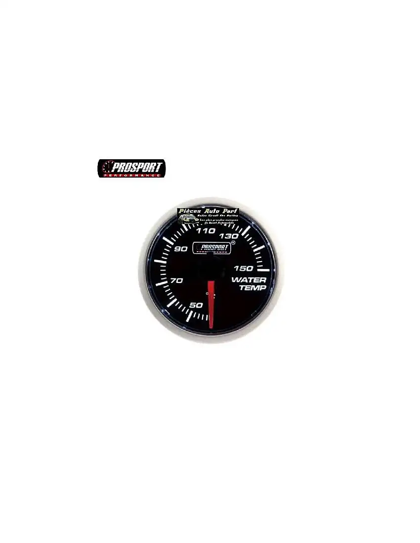 MANOMETRE TEMPERATURE D'EAU PROSPORT Diamètre 52mm 40/140°C