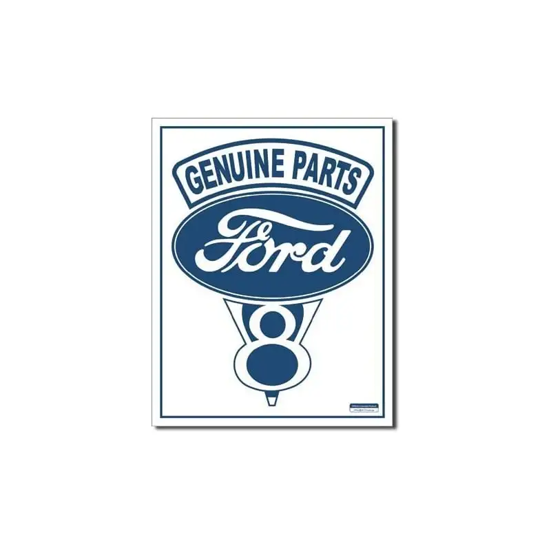 Plaque déco Ford Genuine Parts V8 - édition limitée