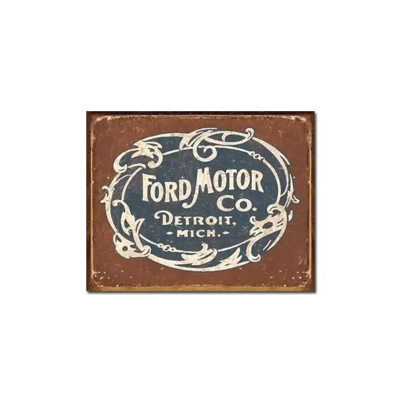 Plaque déco vintage Ford Motor Detroit