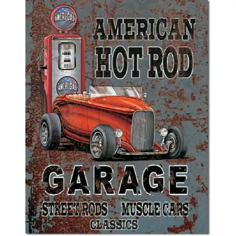 Plaque déco American Hot Rod Garage