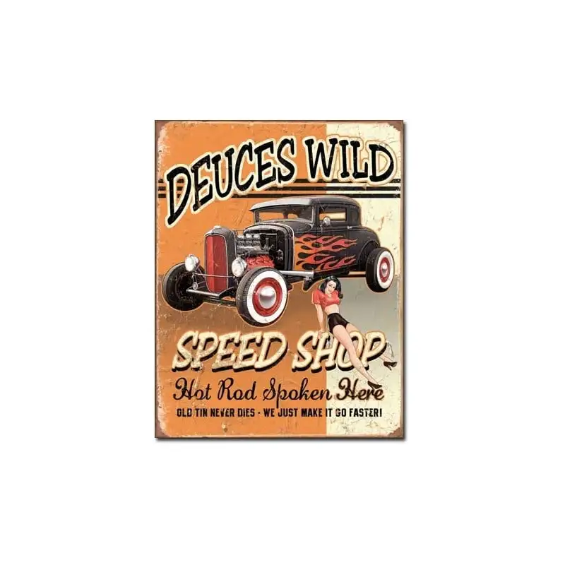 Plaque déco Deuces Wild Speed Shop