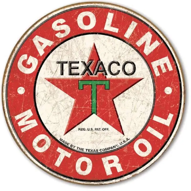 Plaque déco Texaco Gasoline Motor Oil 1926