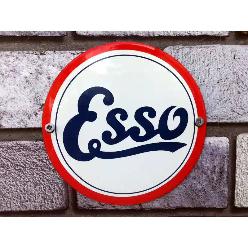 Plaque émaillée Esso