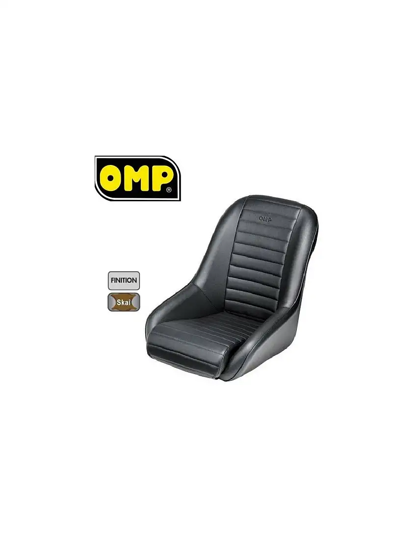Siège baquet Tubulaire OMP Silverstone Simili-cuir Noir