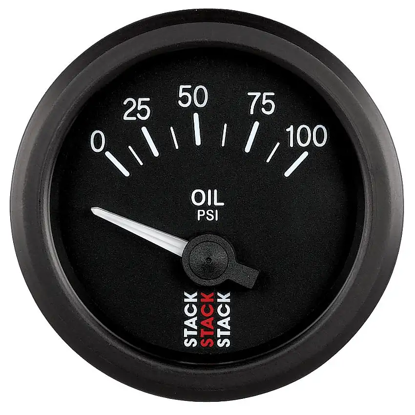 Indicateur de pression d'huile pile électrique 0-100 PSI