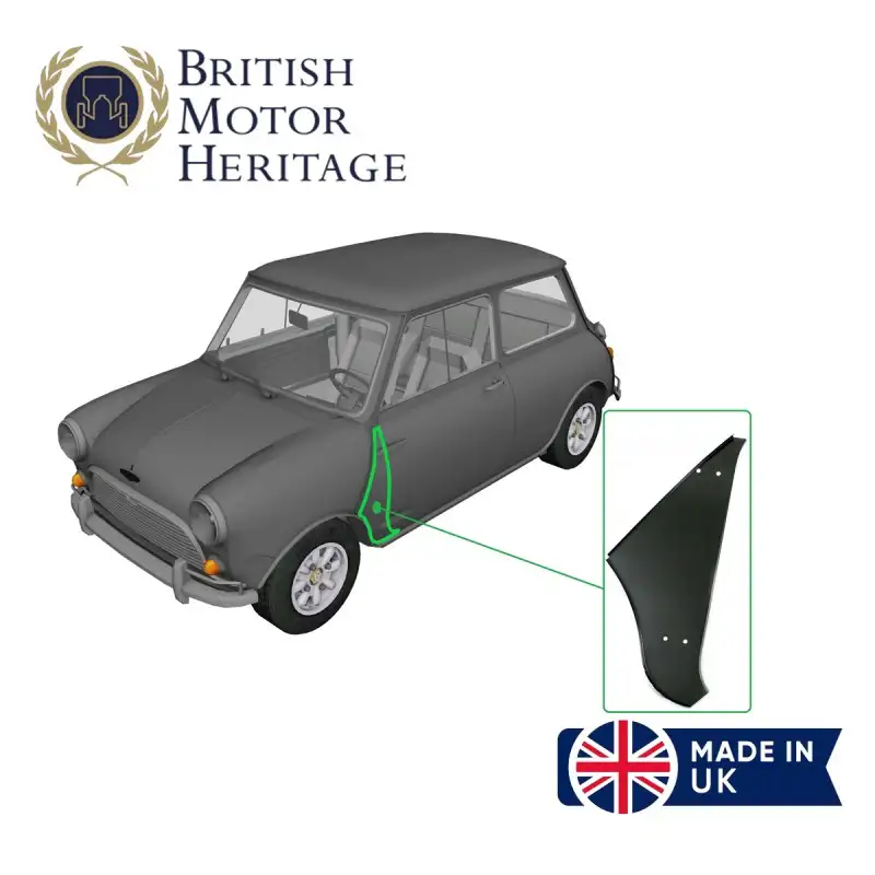 Triangle de porte gauche (A panel) Austin Mini - 1959 à 1969 ORIGINE